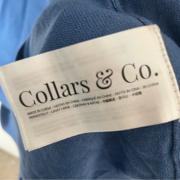 NEW Collars & Co Blue The Maranello Contrast Collar Polo XXL 2XL - Picture 7 of 8